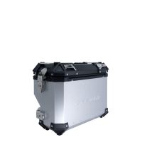 GPR TECH compatible with  Honda Crf 1000 L Africa Twin 2018/2020 e4 GPR TECH Pair of side cases aluminum made with contoured right side, silver color with specific pannier holder Capacity 38 LT. + 32 LT.