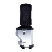 GPR TECH compatible with  Honda Crf 1000 L Africa Twin 2018/2020 e4 GPR TECH Pair of side cases aluminum made with contoured right side, silver color with specific pannier holder Capacity 38 LT. + 32 LT.