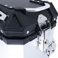 GPR TECH compatible with  Honda Crf 1000 L Africa Twin 2018/2020 e4 GPR TECH Pair of side cases aluminum made with contoured right side, silver color with specific pannier holder Capacity 38 LT. + 32 LT.