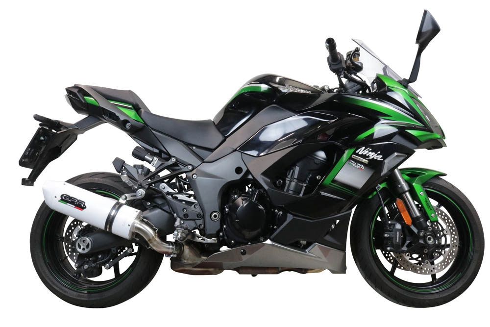 Pot echappement compatible avec Kawasaki Ninja 1000 Sx 2020-2020, Albus Evo4, Échappement légal, homologué,silencieux avec db killer amovible et tuyau de liaison spécifique 