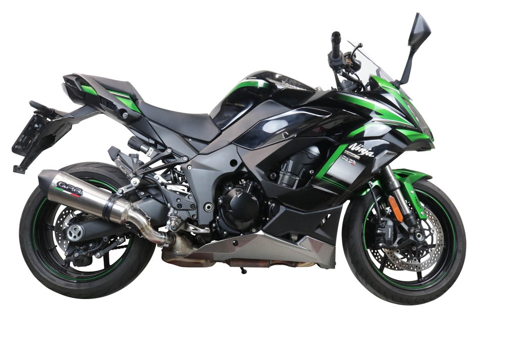 GPR exhaust compatible with  Kawasaki Ninja 1000 Sx 2021-2024, New Grand Prix Evo Titanium, Slip-on exhaust including removable db killer and link pipe, EPA-compliant 