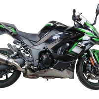 GPR exhaust compatible with  Kawasaki Ninja 1000 Sx 2021-2024, New Grand Prix Evo Titanium, Slip-on exhaust including removable db killer and link pipe, EPA-compliant 