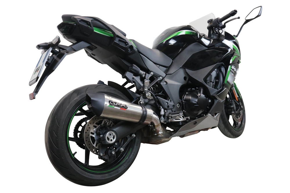 GPR exhaust compatible with  Kawasaki Ninja 1000 Sx 2020-2020, New Grand Prix Evo Titanium, Slip-on exhaust including link pipe 