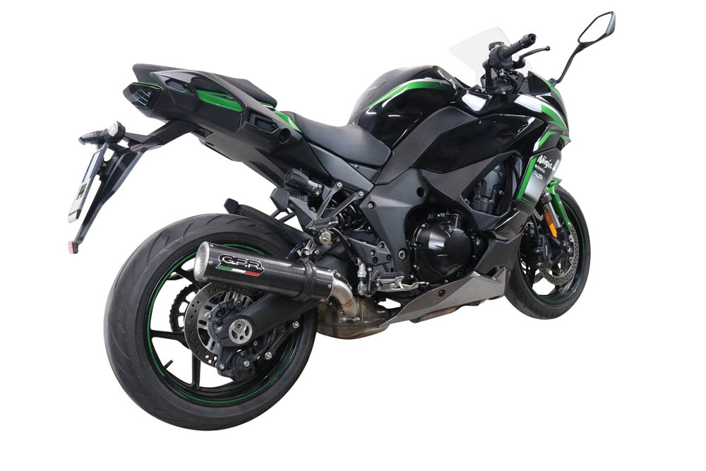 Pot echappement compatible avec Kawasaki Ninja 1000 Sx 2021-2024, M3 Poppy , Pot échappement racing, avec les tuyaux de liaison, article sans homologation 