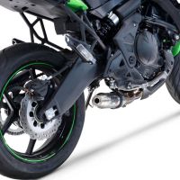 Pot echappement compatible avec Kawasaki Versys 650 2023-2025, Deeptone Inox, Pot echappement racing, ligne complet, fourni avec collecteur spécifique, article sans homologation 