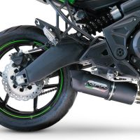 Pot echappement compatible avec Kawasaki Versys 650 2021-2022, Furore Nero, Pot échappement complet, non légal pour les pays de l'UE, avec db killer amovible 