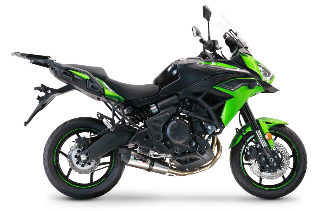 GPR exhaust compatible with  Kawasaki Versys 650 2017-2020, New Grand Prix Evo Titanium, Full system exhaust, including removable db killer 