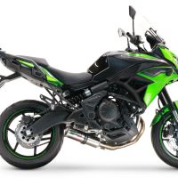 Pot echappement compatible avec Kawasaki Versys 650 2017-2020, M3 Inox , Pot échappement complet, non légal pour les pays de l'UE, avec db killer amovible 
