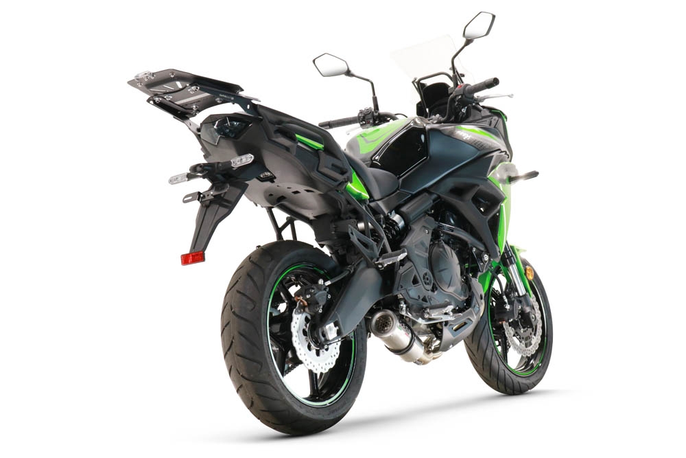 Pot echappement compatible avec Kawasaki Versys 650 2017-2020, M3 Inox , Pot échappement complet, non légal pour les pays de l'UE, avec db killer amovible 