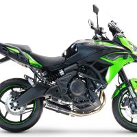Pot echappement compatible avec Kawasaki Versys 650 2023-2024, M3 Poppy , Pot échappement complet, non légal pour les pays de l'UE, avec db killer amovible 