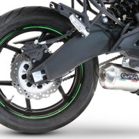 Pot echappement compatible avec Kawasaki Versys 650 2015-2016, Satinox , Homologué et légal, système d'échappement complet, avec db killer amovible 