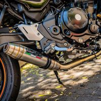 Pot echappement compatible avec Kawasaki Z 650 RS 2021-2023, Deeptone Inox, Pot échappement complet, non légal pour les pays de l'UE, avec db killer amovible 