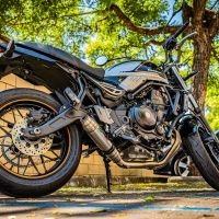 Pot echappement compatible avec Kawasaki Z 650 RS 2021-2023, Deeptone Inox, Pot échappement complet, non légal pour les pays de l'UE, avec db killer amovible 