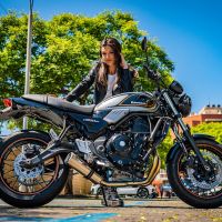 Pot echappement compatible avec Kawasaki Z 650 RS 2021-2023, M3 Inox , Pot échappement complet, non légal pour les pays de l'UE, avec db killer amovible 