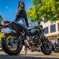 Pot echappement compatible avec Kawasaki Z 650 RS 2021-2023, M3 Inox , Pot échappement complet, non légal pour les pays de l'UE, avec db killer amovible 