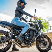Pot echappement compatible avec Kawasaki Z 650 RS 2021-2023, Powercone Evo, Pot échappement complet, non légal pour les pays de l'UE, avec db killer amovible 