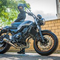 Pot echappement compatible avec Kawasaki Z 650 RS 2021-2023, Powercone Evo, Pot échappement complet, non légal pour les pays de l'UE, avec db killer amovible 