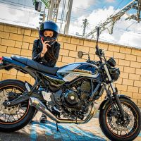 Pot echappement compatible avec Kawasaki Z 650 RS 2021-2023, Powercone Evo, Pot échappement complet, non légal pour les pays de l'UE, avec db killer amovible 