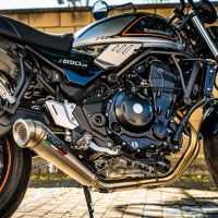 Pot echappement compatible avec Kawasaki Z 650 RS 2021-2023, Powercone Evo, Pot échappement complet, non légal pour les pays de l'UE, avec db killer amovible 