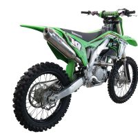 Pot echappement compatible avec Kawasaki KX 250 F 2009-2016, Pentacross Inox, Pot d'échappement complet racing, compris de collecteur et db killer amovible, sans homologation 