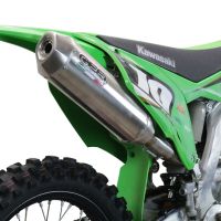 Pot echappement compatible avec Kawasaki KX 250 F 2009-2016, Pentacross Inox, Pot d'échappement complet racing, compris de collecteur et db killer amovible, sans homologation 