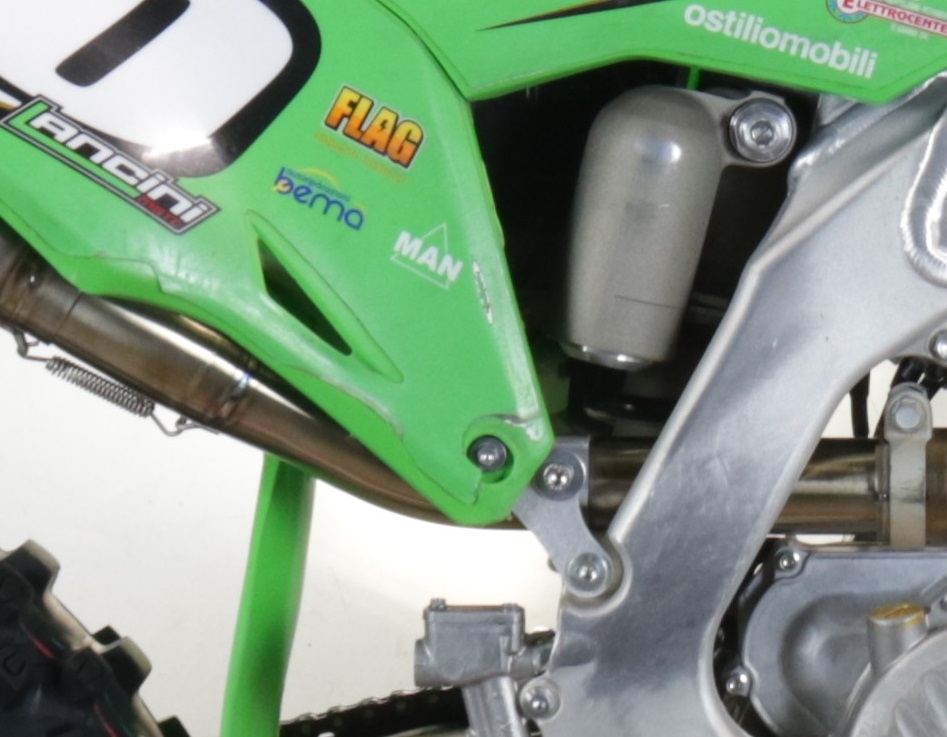 Pot echappement compatible avec Kawasaki KX 250 F 2009-2016, Pentacross Inox, Pot d'échappement complet racing, compris de collecteur et db killer amovible, sans homologation 