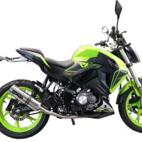 Pot echappement compatible avec Keeway Rkf 125 2018-2020, M3 Inox , Pot échappement complet, non légal pour les pays de l'UE, avec db killer amovible 