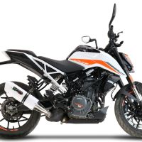 Pot echappement compatible avec Ktm Duke 125 2021-2023, Albus Evo4, Échappement légal, homologué,silencieux avec db killer amovible et tuyau de liaison spécifique 