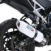 Pot echappement compatible avec Ktm Duke 125 2021-2023, Albus Evo4, Échappement légal, homologué,silencieux avec db killer amovible et tuyau de liaison spécifique 