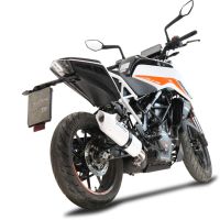 Pot echappement compatible avec Ktm Duke 125 2021-2023, Albus Evo4, Échappement légal, homologué,silencieux avec db killer amovible et tuyau de liaison spécifique 