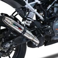 Pot echappement compatible avec Ktm Duke 390 2021-2024, Deeptone Inox, Échappement légal, homologué,silencieux avec db killer amovible et tuyau de liaison spécifique 