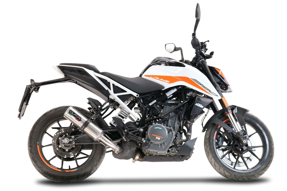 Pot echappement compatible avec Ktm Duke 390 2021-2024, M3 Inox , Échappement légal, homologué,silencieux avec db killer amovible et tuyau de liaison spécifique 
