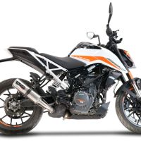 Pot echappement compatible avec Ktm Duke 390 2021-2024, M3 Inox , Échappement légal, homologué,silencieux avec db killer amovible et tuyau de liaison spécifique 