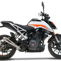 Pot echappement compatible avec Ktm Duke 390 2021-2024, Powercone Evo, Échappement légal, homologué,silencieux avec db killer amovible et tuyau de liaison spécifique 