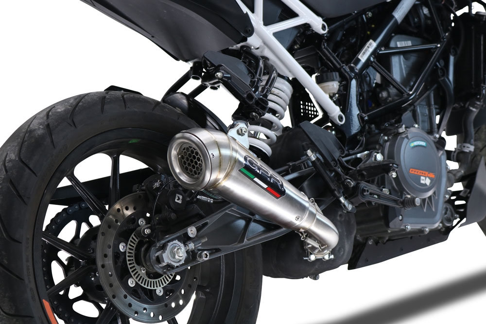 Pot echappement compatible avec Ktm Duke 390 2021-2024, Powercone Evo, Échappement légal, homologué,silencieux avec db killer amovible et tuyau de liaison spécifique 