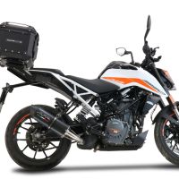 Top case GPR TECH compatible with  Ktm Duke 390 2017/2020 e4 GPR TECH Top case in aluminum, black color including, roof rack and specific plate Capacity 26 LT.
