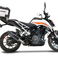 Top case GPR TECH compatible with  Ktm Duke 390 2017/2020 e4 GPR TECH Top case in aluminum, silver color, including roof rack and specific plate Capacity 26 LT.