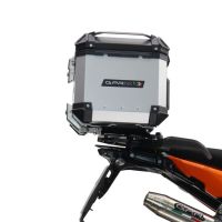 Top case GPR TECH compatible with  Ktm Lc 8 Adventure 1190 2013/2016 e3 GPR TECH Top case in aluminum, silver color with specific plate included Capacity 35 LT.