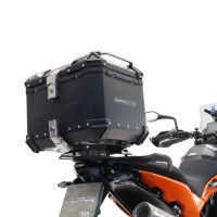 Top case GPR TECH compatible with  Ktm Lc 8 Adventure 1190 2013/2016 e3 GPR TECH Top case in aluminum, black color with specific plate included Capacity 35 LT.