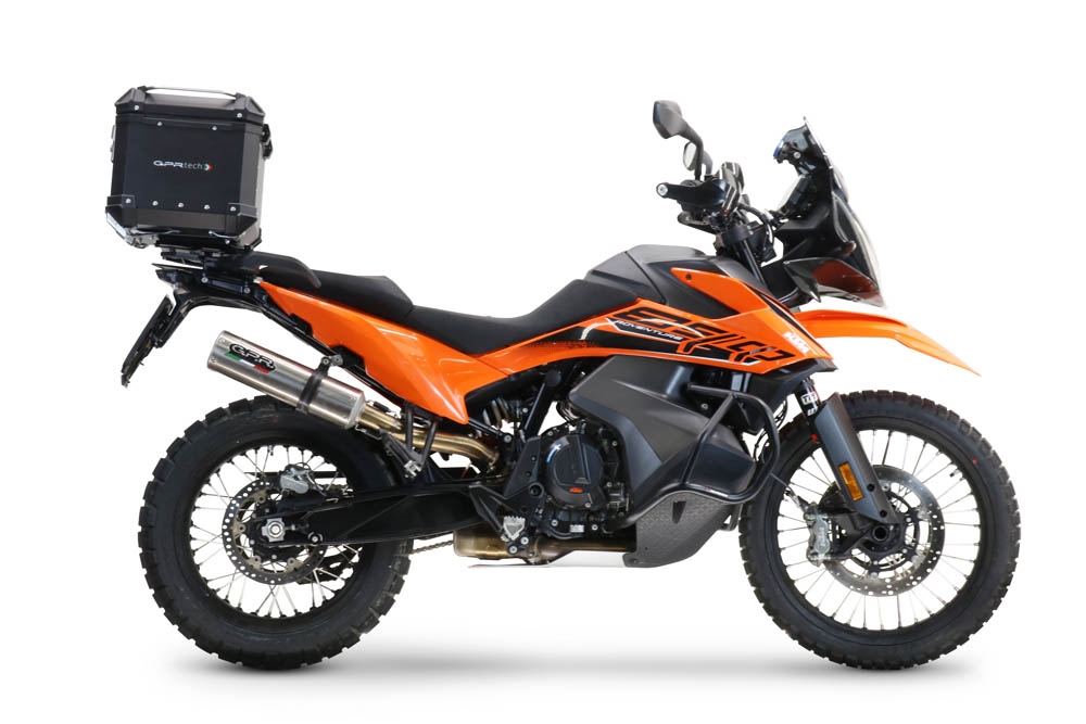Top case GPR TECH compatible with  Ktm Lc 8 1290 Super Adv 2015/2016 e3 GPR TECH Top case in aluminum, black color with specific plate included Capacity 45 LT.