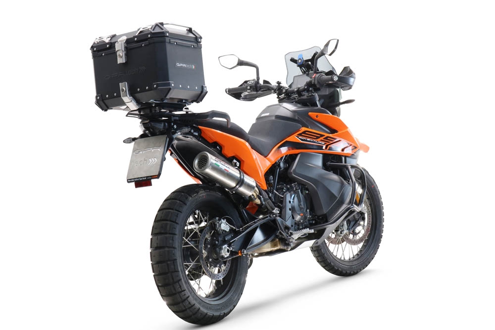 Top case GPR TECH compatible with  Ktm Lc 8 1290 Super Adv 2015/2016 e3 GPR TECH Top case in aluminum, black color with specific plate included Capacity 45 LT.