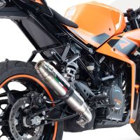 Pot echappement compatible avec Ktm Rc 390 2022-2024, Deeptone Inox, Échappement légal, homologué,silencieux avec db killer amovible et tuyau de liaison spécifique 