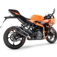 Pot echappement compatible avec Ktm Rc 125 2021-2024, Furore Evo4 Nero, Échappement légal, homologué,silencieux avec db killer amovible et tuyau de liaison spécifique 