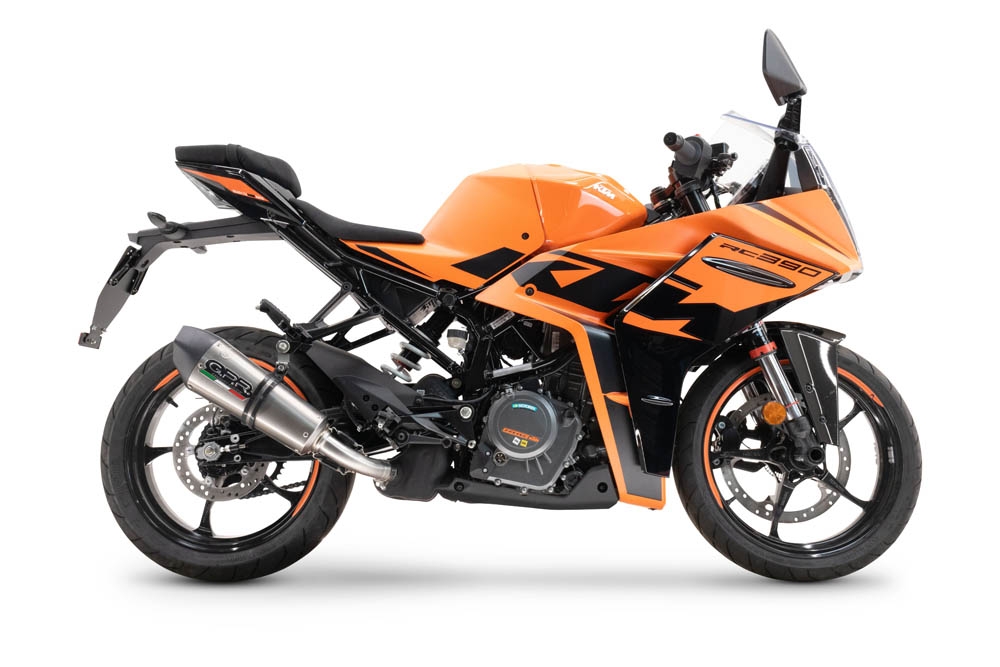 Pot echappement compatible avec Ktm Rc 390 2022-2024, M3 Inox , Échappement légal, homologué,silencieux avec db killer amovible et tuyau de liaison spécifique 