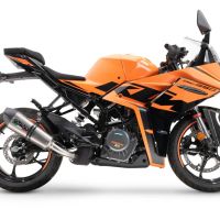 Pot echappement compatible avec Ktm Rc 390 2022-2024, M3 Inox , Échappement légal, homologué,silencieux avec db killer amovible et tuyau de liaison spécifique 