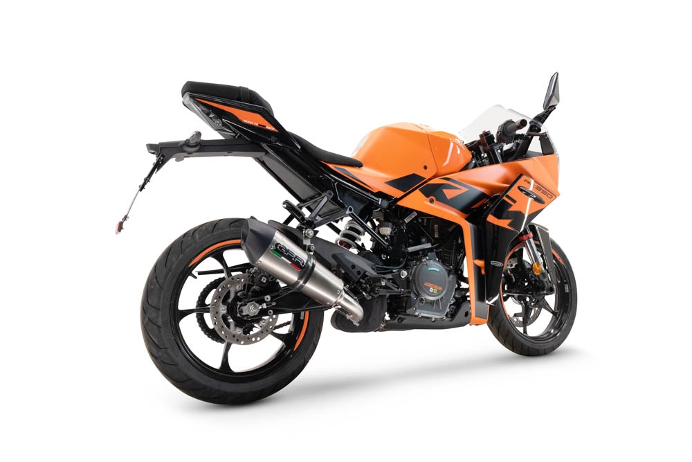 Pot echappement compatible avec Ktm Rc 390 2022-2024, M3 Inox , Échappement légal, homologué,silencieux avec db killer amovible et tuyau de liaison spécifique 