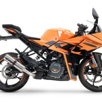 Pot echappement compatible avec Ktm Rc 390 2022-2024, M3 Inox , Pot échappement racing, avec les tuyaux de liaison et dbkiller, article sans homologation 