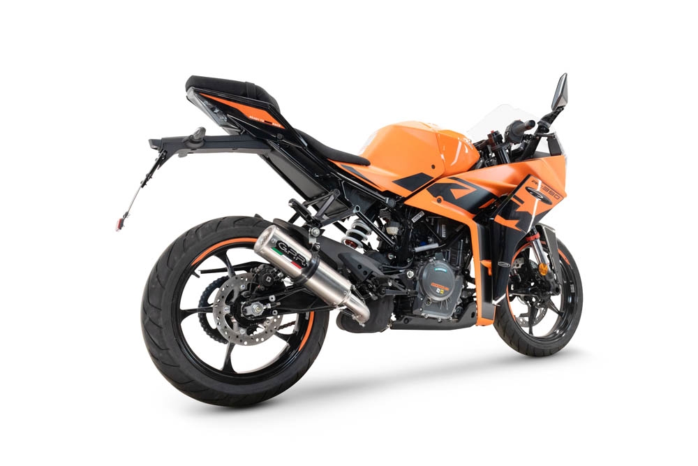 Pot echappement compatible avec Ktm Rc 390 2022-2024, M3 Inox , Pot échappement racing, avec les tuyaux de liaison et dbkiller, article sans homologation 