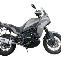 Pot echappement compatible avec Moto Morini X-CAPE 650 2021-2024, Albus Ceramic, Système demi complet homologué,pas légal pour les marchés européens, y compris db killer amovible 