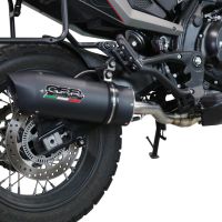 Pot echappement compatible avec Moto Morini X-CAPE 650 2021-2024, Furore Evo4 Nero, Système demi complet homologué,pas légal pour les marchés européens, y compris db killer amovible 